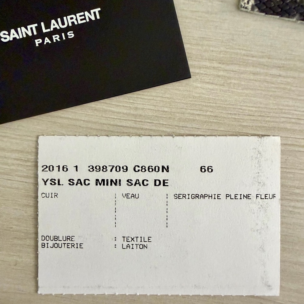 Rare Saint Laurent python embossed sac de jour in… - image 11